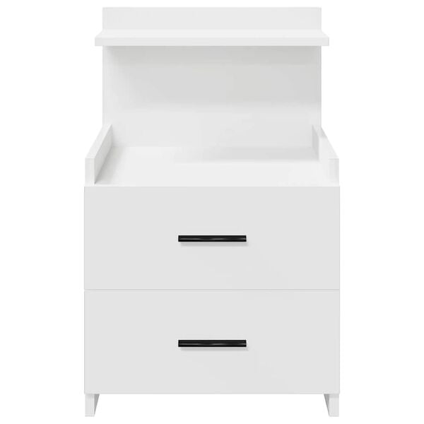 vidaXL Bedside Cabinets 2 pcs with 2 Drawers White 40x36.5x62 cm