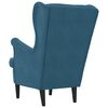 vidaXL Armchair Blue Velvet