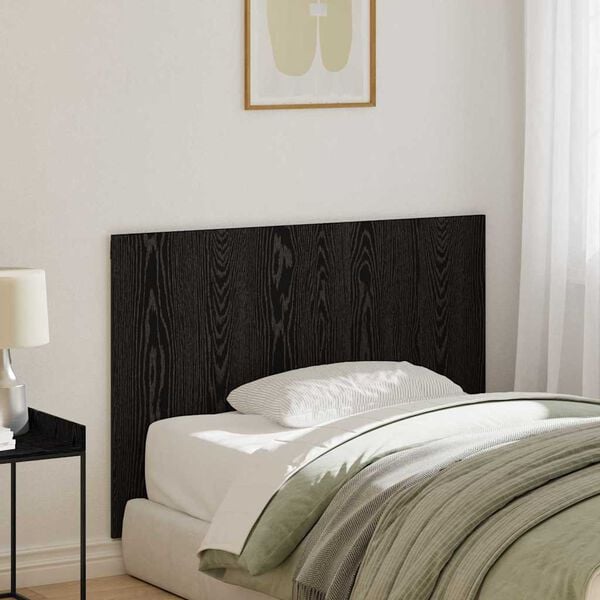 vidaXL Headboard Black Oak 120 x 1.5 x 80 cm Engineered Wood