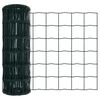 vidaXL Fence with Post Green 0.4 x 10 m Steel and PVC