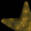 vidaXL Christmas Decoration Stars 3 pcs Gold Mesh LED Outdoor Indoor