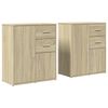 vidaXL Sideboards 2 pcs Sonoma Oak 60x31x70 cm Engineered Wood