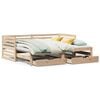 vidaXL Daybed with Drawers without Mattress 90x200 cm Solid Wood