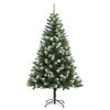 vidaXL Artificial Hinged Christmas Tree with Flocked Snow 180 cm