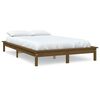 vidaXL Bed Frame without Mattress Honey Brown 140x190 cm Solid Wood