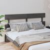 vidaXL Bed Headboard Grey 204x3x81 cm Solid Wood Pine