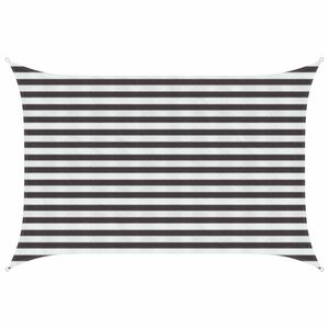 vidaXL Sunshade Sail 2 x 3 m HDPE Rectangular Anthracite and White