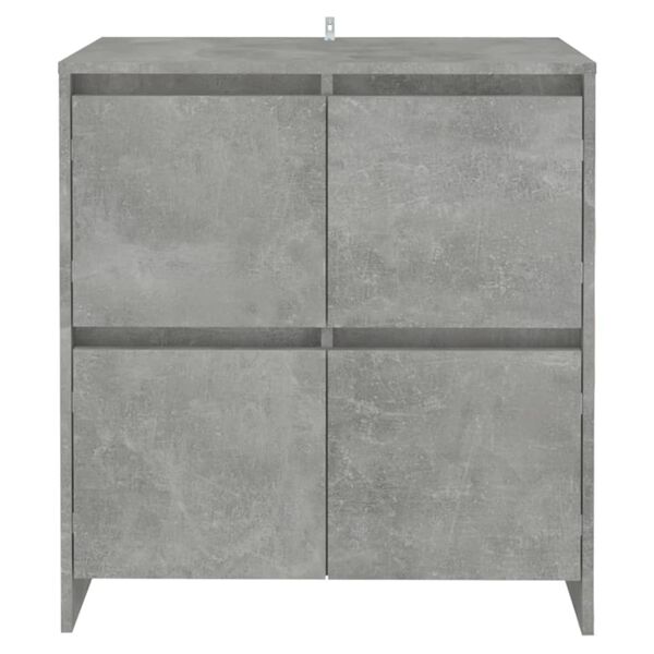 vidaXL Sideboards 2 pcs Concrete Grey 70x41x75 cm Engineered Wood