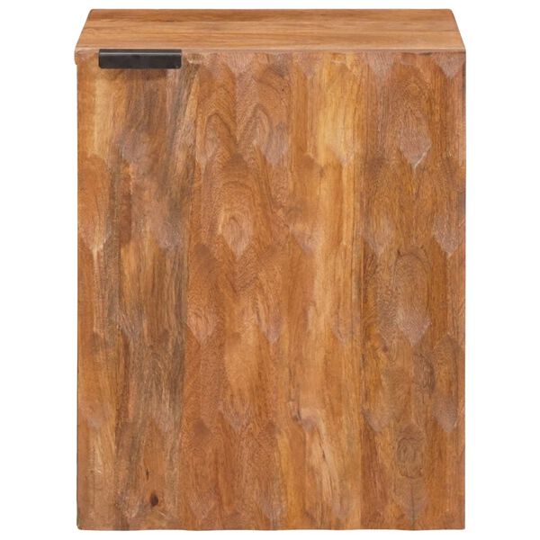 vidaXL Bathroom Hanging Cabinet Brown 38 x 33 x 48 cm Solid Mango Wood