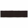 vidaXL Table Top Dark Brown 160x40x(2-4) cm Treated Solid Wood Live Edge