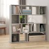 vidaXL Book Cabinet/Room Divider Concrete Grey 105x24x102 cm