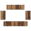 vidaXL TV Cabinet Set Wall-mounted 6 pcs Old Wood Engineered Wood