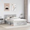 vidaXL Bed Frame Concerte Grey 150 x 200 cm Engineered wood