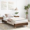 vidaXL Bed Frame No Mattress Brown Oak 90x190 cm Single Engineered Wood