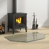 vidaXL Fireplace Glass Plate Hexagon 80x50 cm