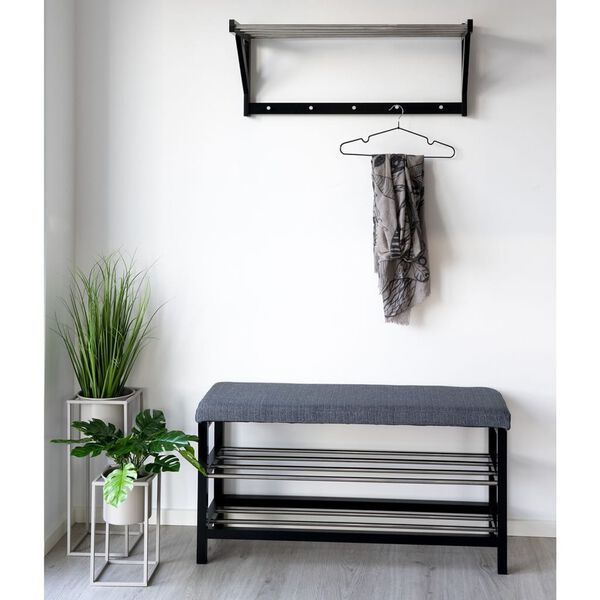 House Nordic Hat Shelf Kaia Metal Black