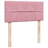 vidaXL Box Spring Bed with Mattress Pink 80x200 cm Velvet