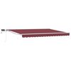 vidaXL Manual Awning Frame with LEDs Burgundy and White 5 x 3.5 m