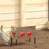 vidaXL Chicken Feeder 2 pcs Silver 41.5 x 20.5 x 33 cm
