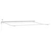 vidaXL Awning with Manual White 4.5 x 3 m Metal