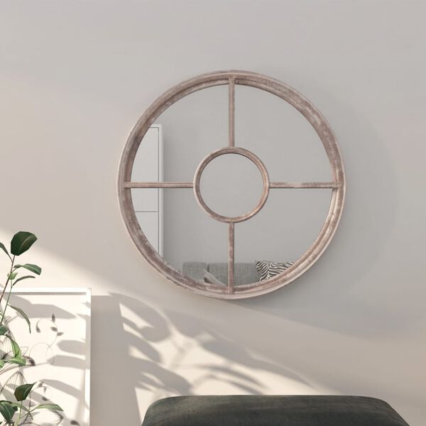 vidaXL Mirror Sand 40x4 cm Iron Round for Indoor Use