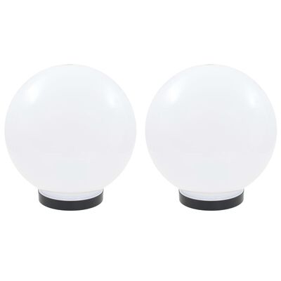 vidaXL LED Bowl Lamps 2 pcs Spherical 25 cm PMMA
