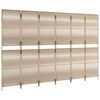 vidaXL Room Divider 6 Panels Beige Poly Rattan