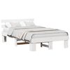 vidaXL Bed Frame with Headboard White 120 x 190 cm Solid Pine Wood