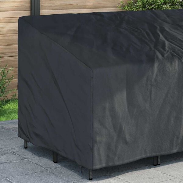 vidaXL Garden Bench Cover Black 220 x 100 x 89 cm 420D Oxford Fbric
