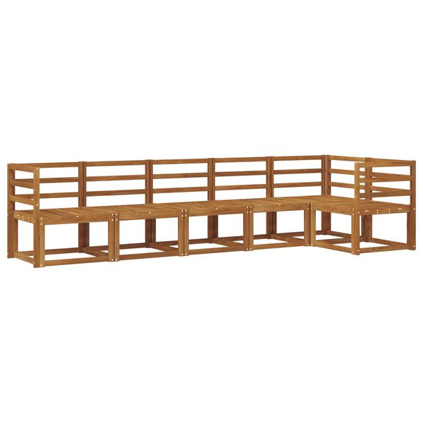 vidaXL Outdoor Sofa Set 6 pcs Natural Solid Acacia Wood