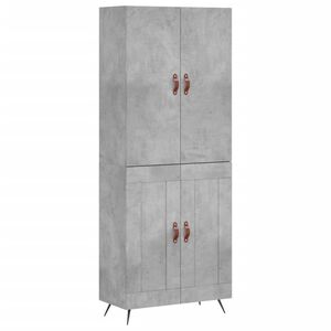 vidaXL Highboard Concrete Grey 69,5x34x180 cm Engineered Wood