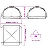 vidaXL Tents with Roof Azure blue 434 x 434 x 230 cm Polyester