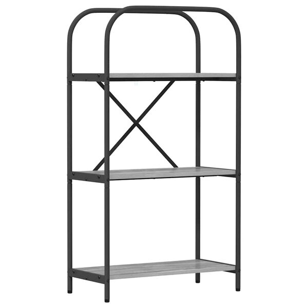 vidaXL Bookshelf Grey Sonoma 60 x 30 x 109 cm Engineered wood