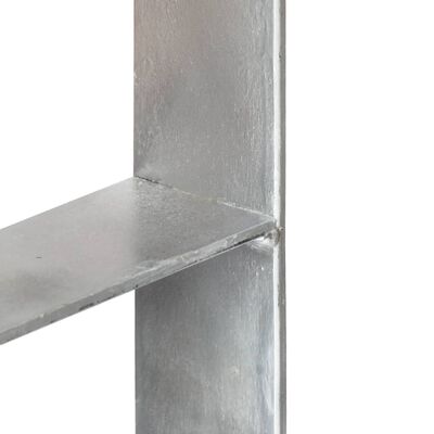 vidaXL Fence Anchors 6 pcs Silver 8x6x60 cm Galvanised Steel