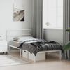 vidaXL Metal Bed Frame without Mattress with Headboard White 100x190cm