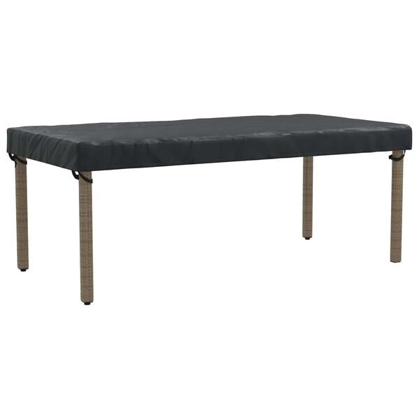 vidaXL Table Cover Plain Black 102 x 222 x 15 cm Fabric