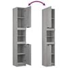 vidaXL 4 Piece Bathroom Cabinet Set Grey Sonoma Engineered Wood