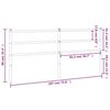 vidaXL Metal Replace Headboard Black 180 cm