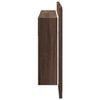 vidaXL LED Bathroom Mirror Cabinet Brown Oak 90x12x45 cm Acrylic