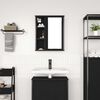 vidaXL Bathroom Wall Cabinet with Mirror Black Oak 50x21x60 cm