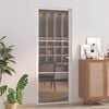 vidaXL Interior Door 76x201.5 cm White ESG Glass and Aluminium