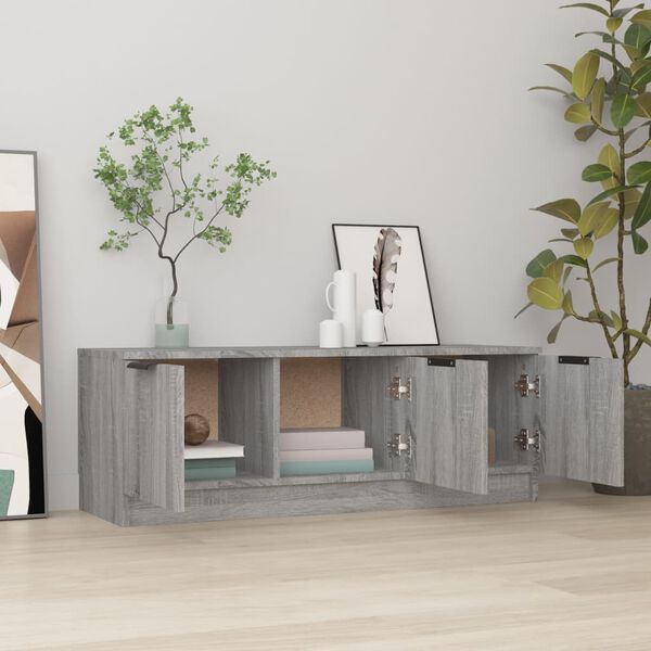 vidaXL TV Cabinet Grey Sonoma 102x35x36.5 cm Engineered Wood