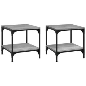 vidaXL Side Tables 2 pcs Grey Sonoma 40x40x40 cm Engineered Wood