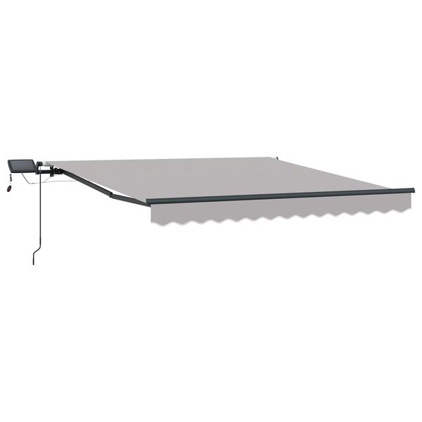 vidaXL Retractable Awning Manual Light grey 300 x 250 cm Fabric