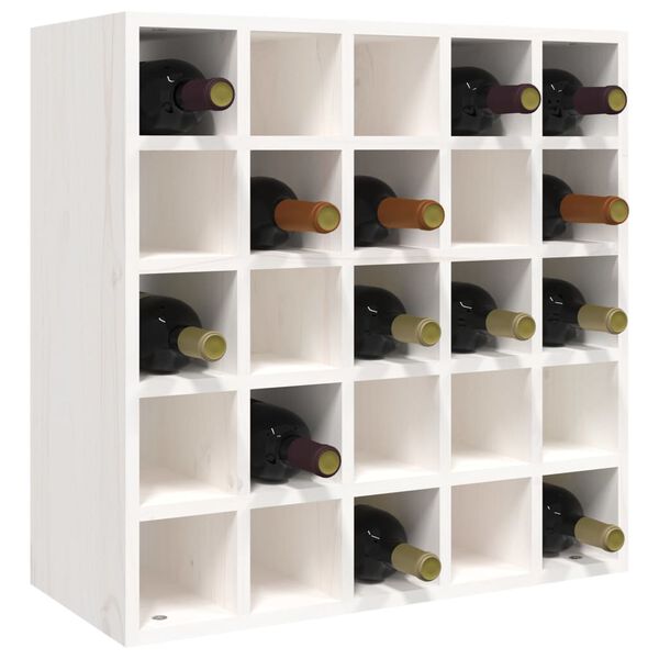 vidaXL Wine Cabinet White 56x25x56 cm Solid Wood Pine