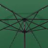 vidaXL Garden Parasol with LED Lights 400 cm Green