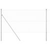 vidaXL Welded Wire Fence Ground Fix 25 x 1.4 m Galvanised Steel Silver