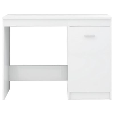 vidaXL Desk High Gloss White 140x50x76 cm Engineered Wood