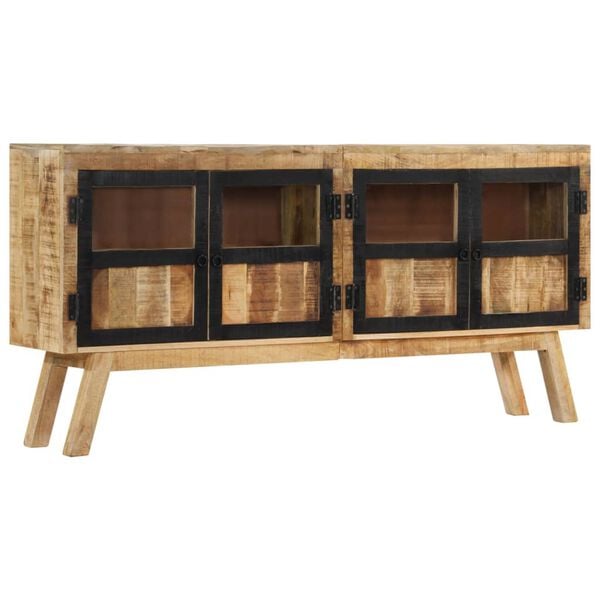 vidaXL Sideboard Brown and Black 160x30x76 cm Solid Wood Mango