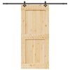 vidaXL Sliding Door with Hardware Set 100x210 cm Solid Wood Pine